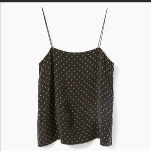 Black and yellow polka dot everlane cami